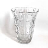 Large chiseled crystal vase from the 60s Height 25.5 cm