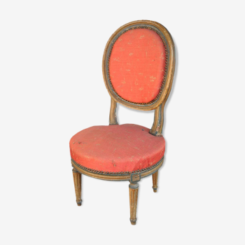 So-called Chair chaffeuse era painted XIX