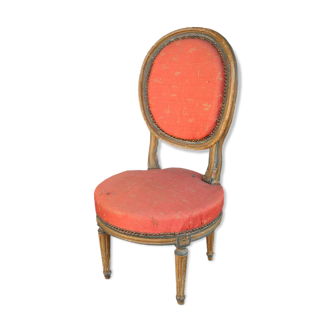 So-called Chair chaffeuse era painted XIX