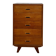 Vintage honey oak chest of drawers – Compass legs