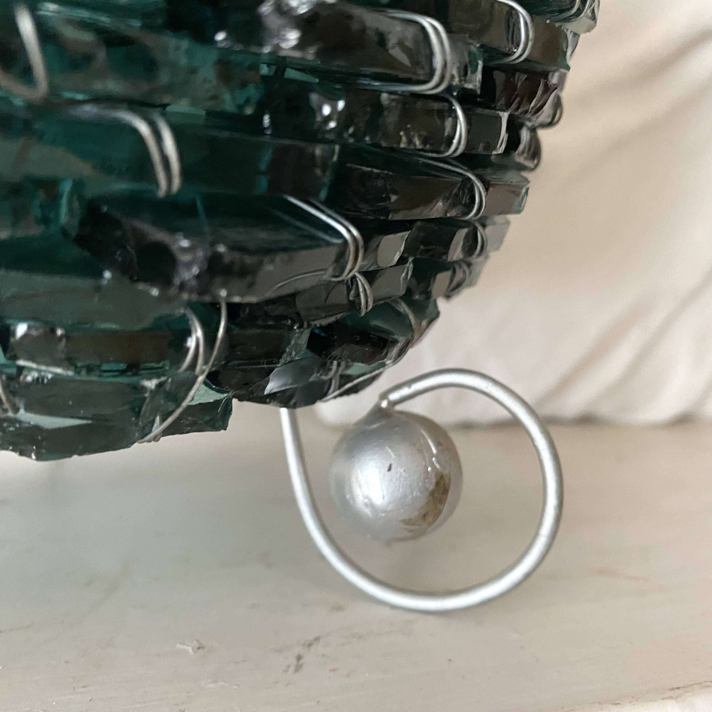 Lampe en verre empilé, esprit Murano, années 60-70