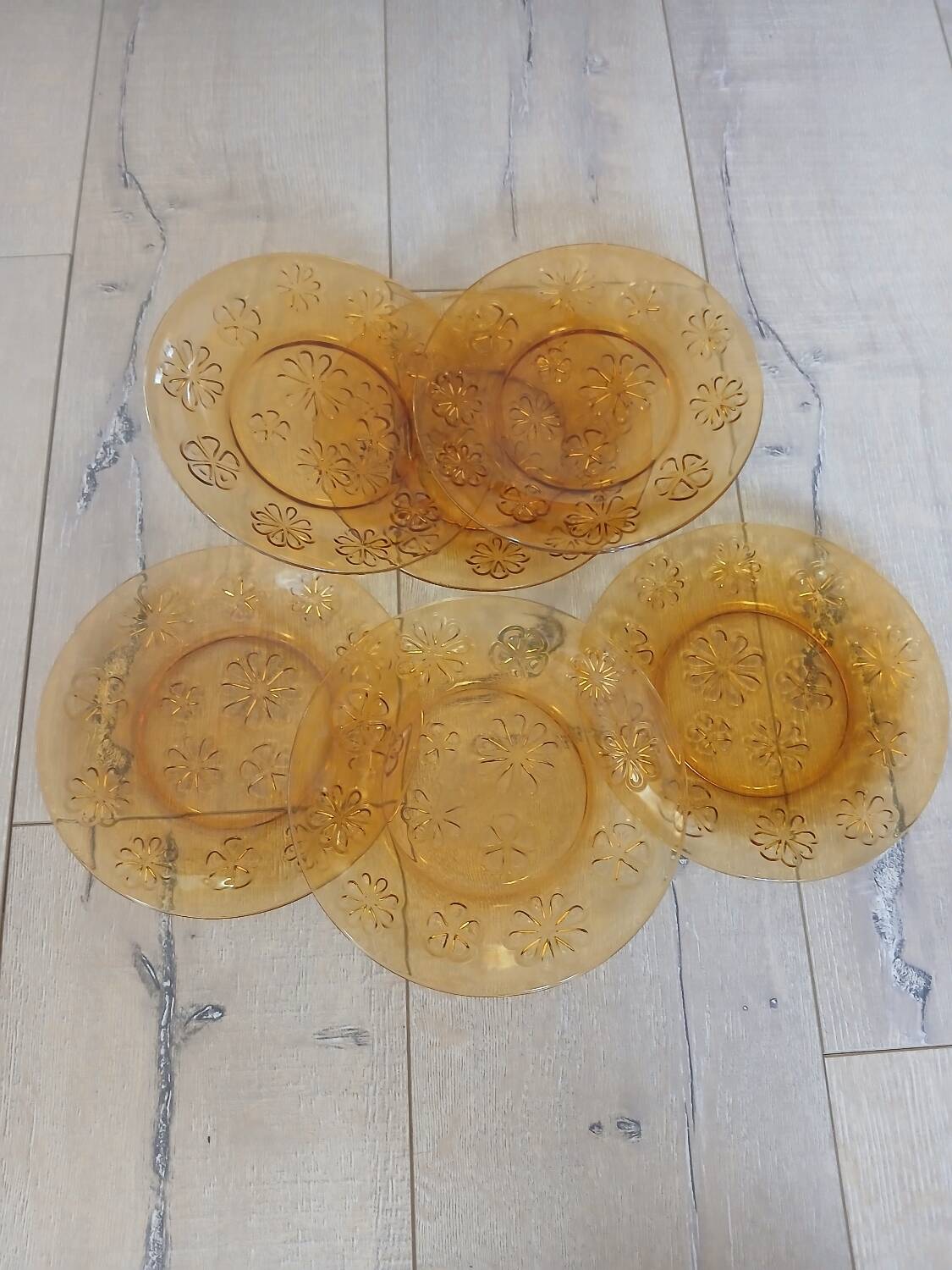 6 assiettes à dessert vintages Vereco