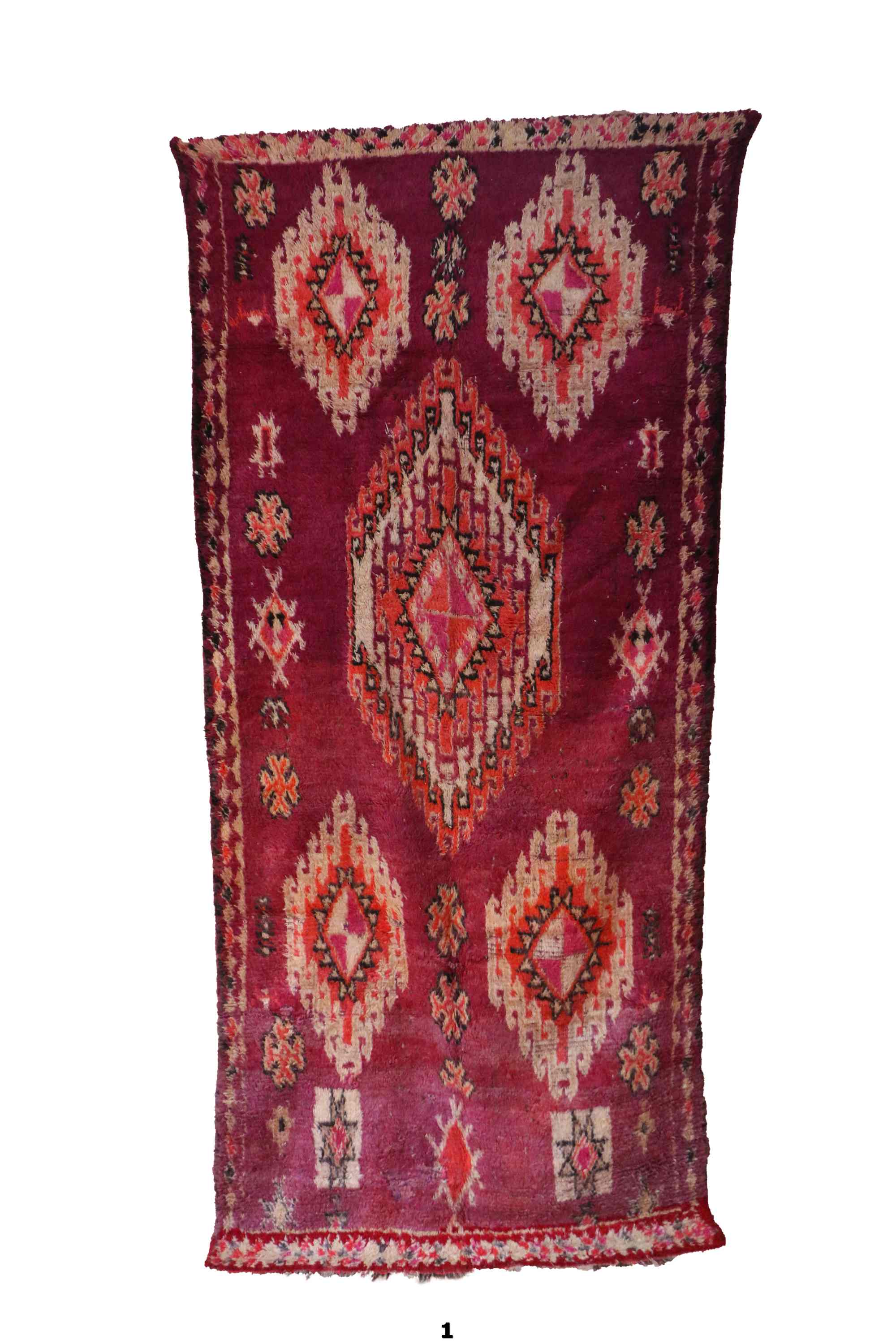 Vintage moroccan carpet - 152 x 348 cm