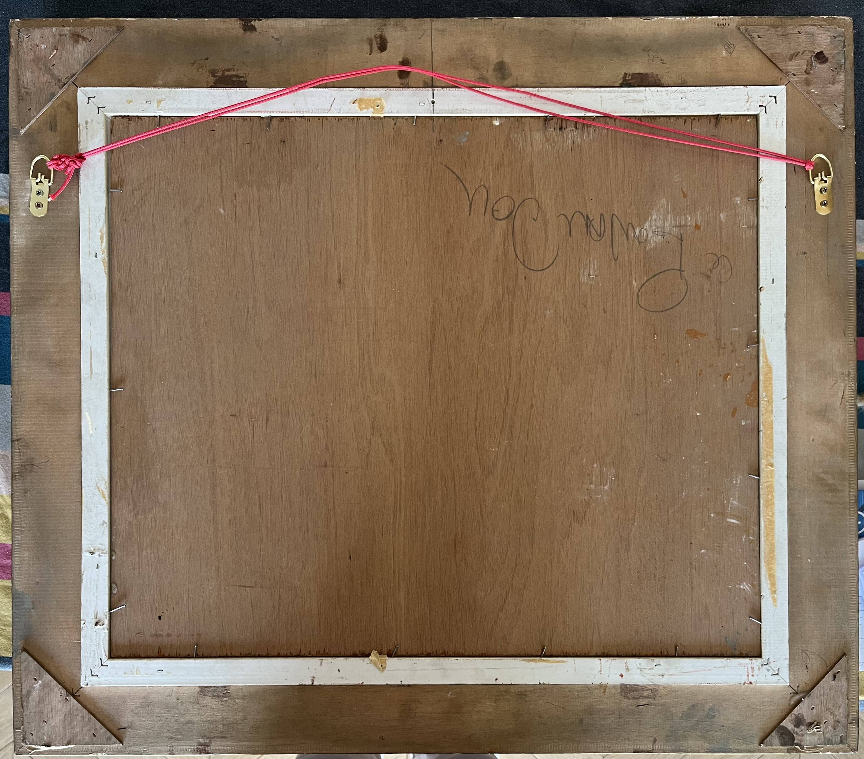 Le Lavandou, oil on panel signed Faraoni