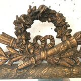 Louis XVI style mirror in wood and patinated stucco XX century 105 X  75cm