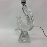 Set of 2 Daum France crystal table lamp , 1950's