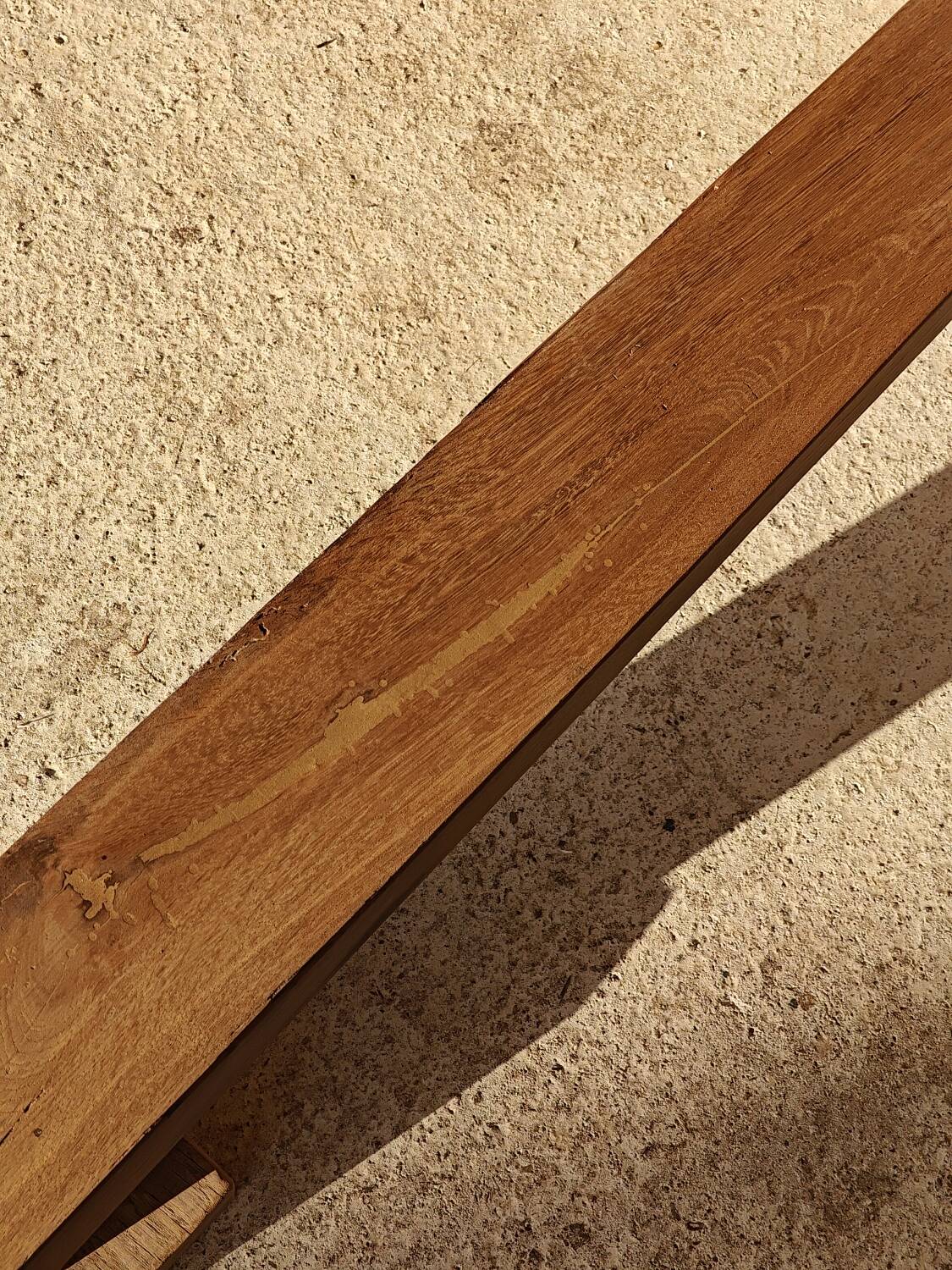 Artisanal oak beam entrance bench