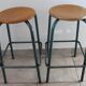 Pair of high industrial stools