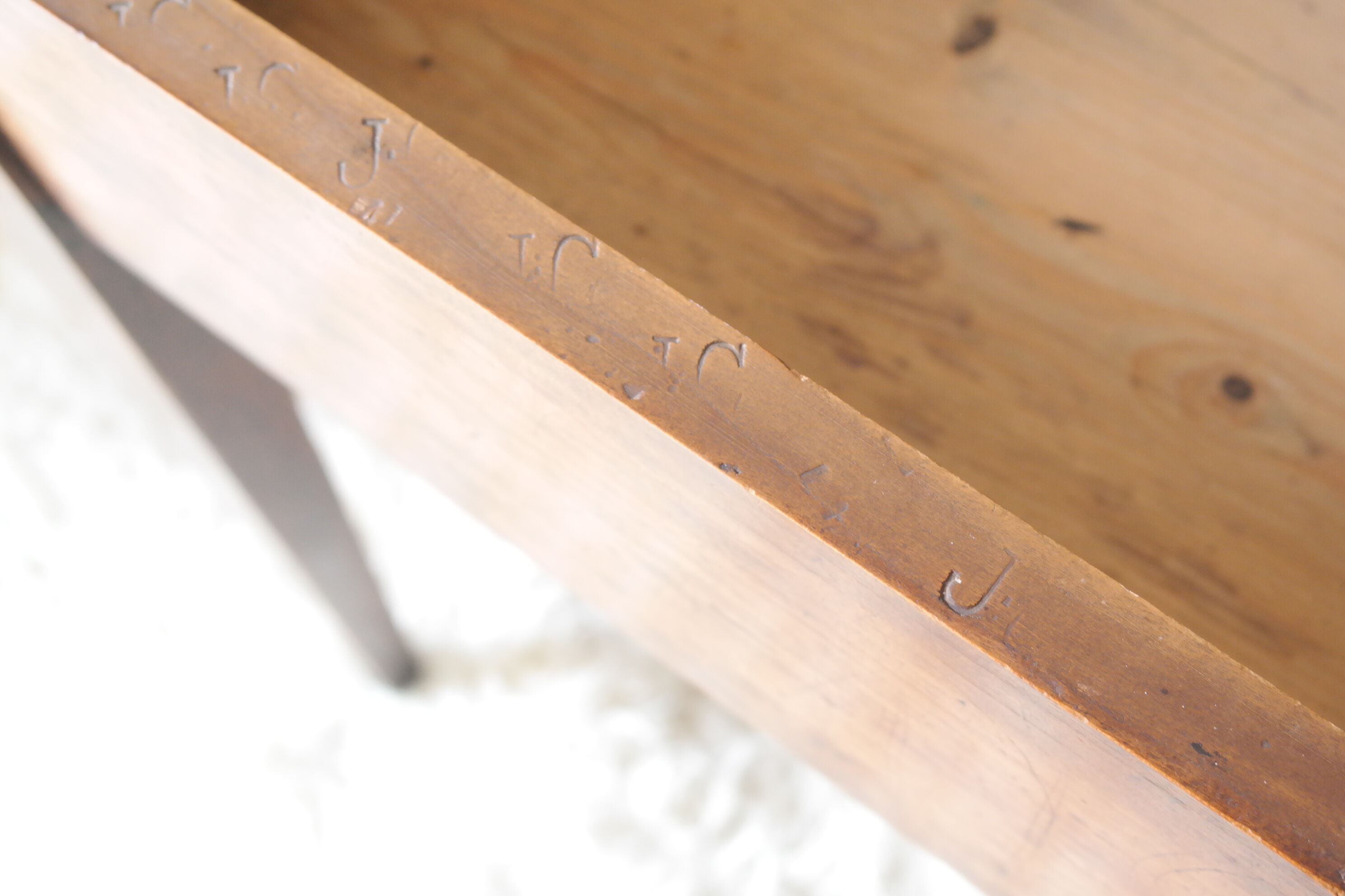 Old desk in walnut school master