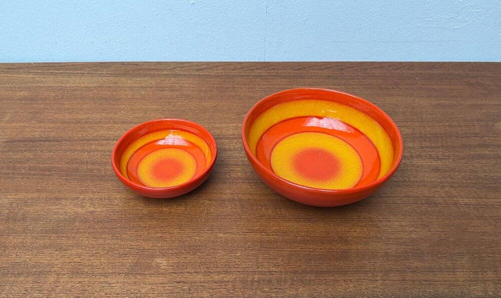 Set of 2 ceramic bowls by Baldelli, Italy.