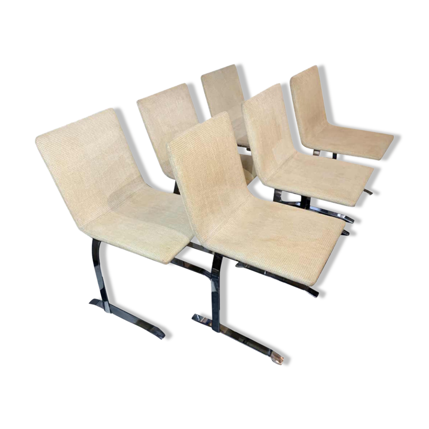 Set 6 chairs by Giovanni Offredi for Saporiti Italia 1970