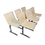 Set 6 chairs by Giovanni Offredi for Saporiti Italia 1970