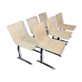 Set 6 chairs by Giovanni Offredi for Saporiti Italia 1970