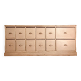 Solid wood sideboard with drawers.