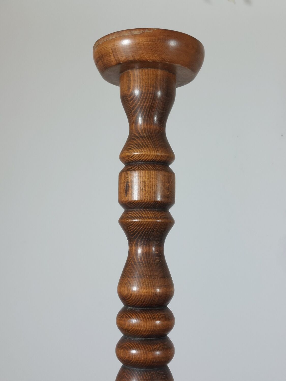 Vintage turned wooden column flower stand