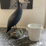 White porcelain pot cover limoges lion's head