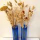 Lot de 2 vases vintage en verre bleu cobalt