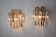 Pair of Venini wall sconces, 2 levels, Murano glass, Italy, 1970.