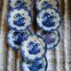 8 very old flat plates made of ironstone