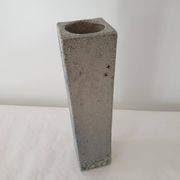 Vase carré en céramique grès signé Jean Claude Monange