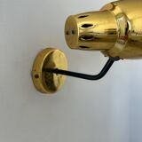 Pair of vintage adjustable wall lights, brass, France 1960