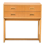 Scandinavian oak chest of drawers with two drawers