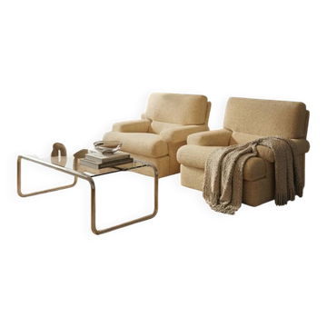 Paire de chaises longues vintage