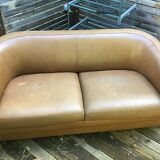 Two-seater leather sofa