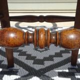 Antique Louis Philippe style chairs in walnut and velvet