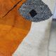 Moroccan handmade artisanal berber carpet magic orange eye 287 x 184 cm