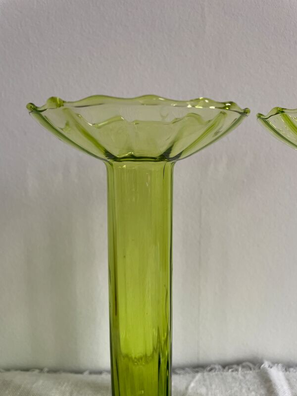 Paire de vases en cristal de Venise