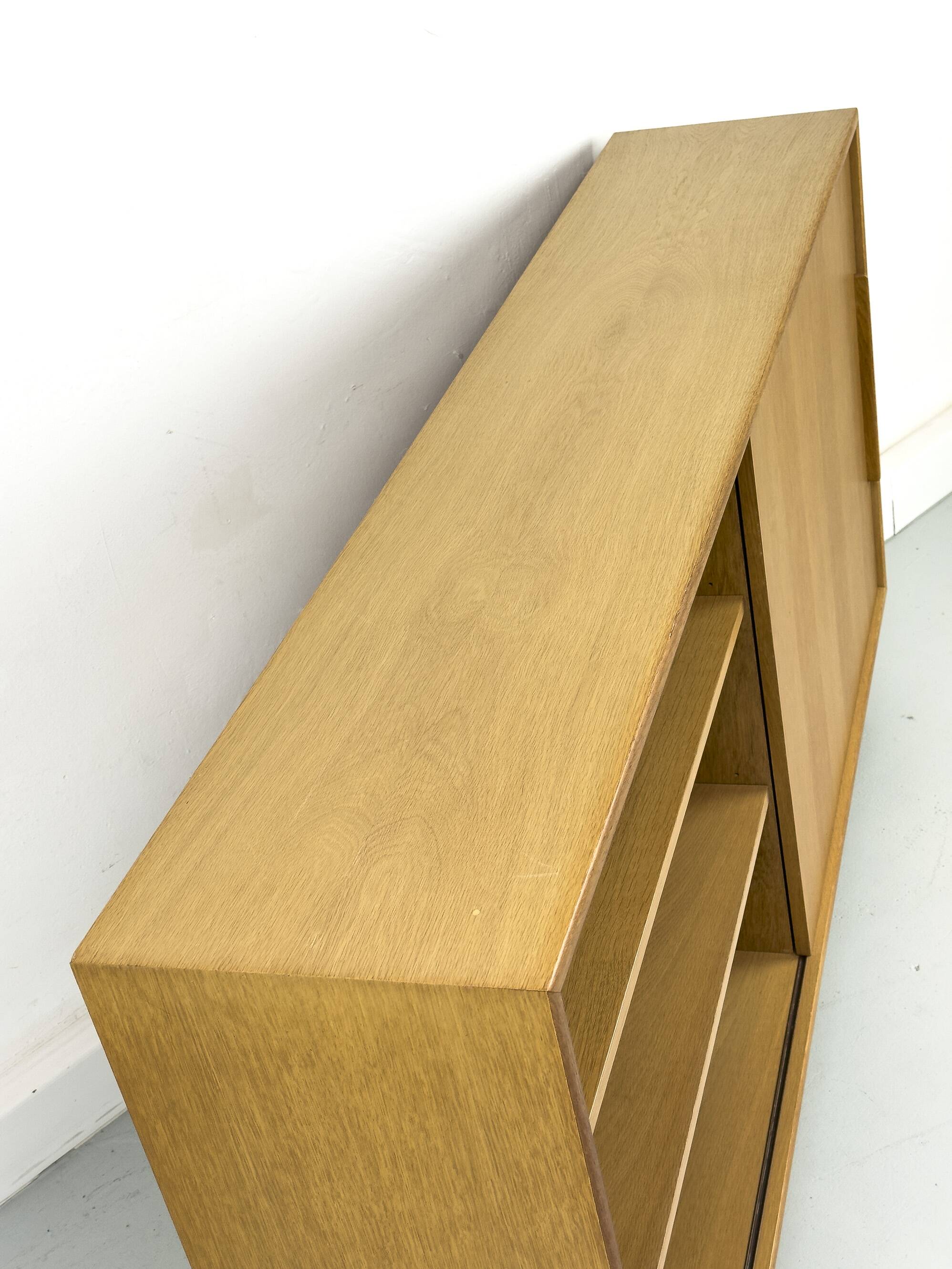 Oak Cabinet with One Sliding Door from WK Möbel, 1960s