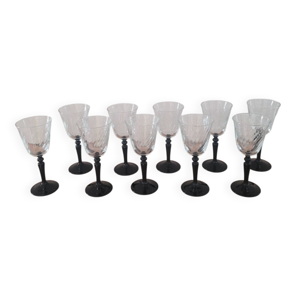 Service de 10 verres à pied
