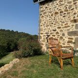 Vintage rattan armchair
