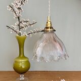 Vintage holophane glass lampshade pendant light