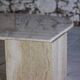 Travertine coffee table "Eye" or "drop" by Roche Bobois, 1980