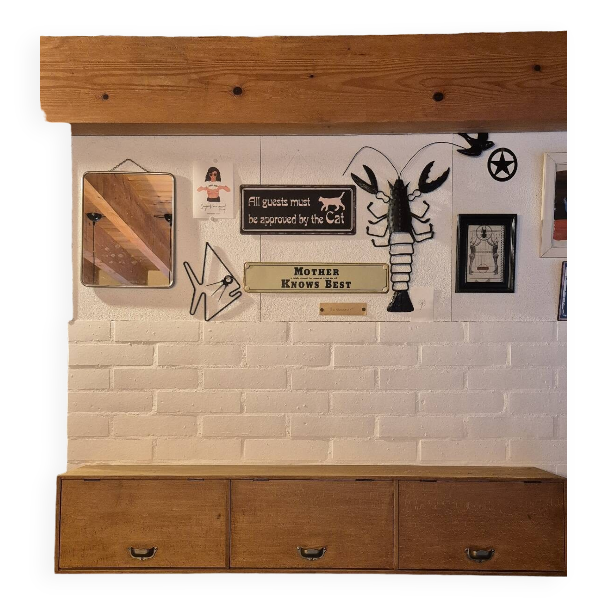 Vintage wall cupboard