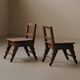 Paire de chaises Modernistes en chêne massif, vers 1940