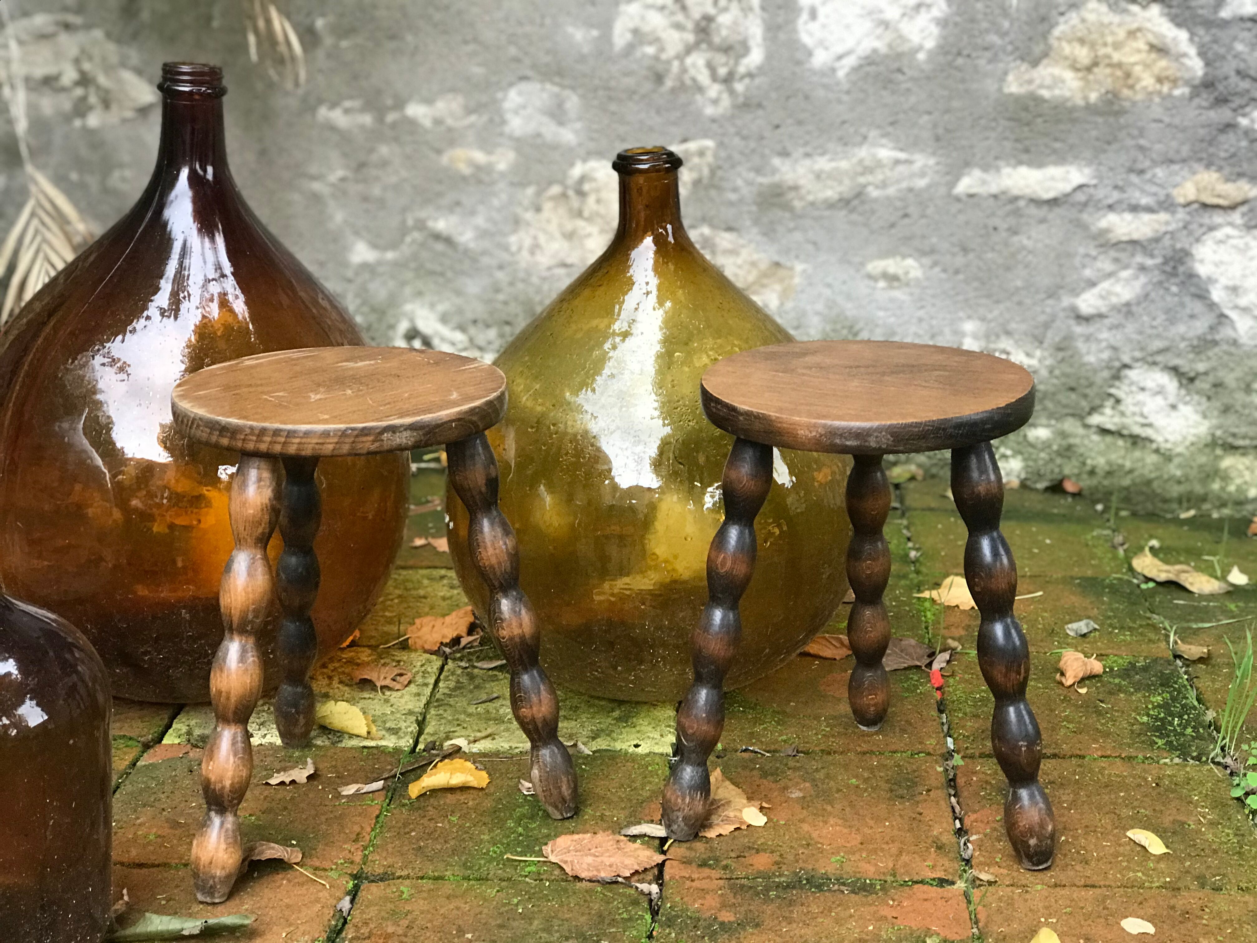 Pair of farm stools