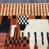 Unique orange Moroccan rug, 150/250cm