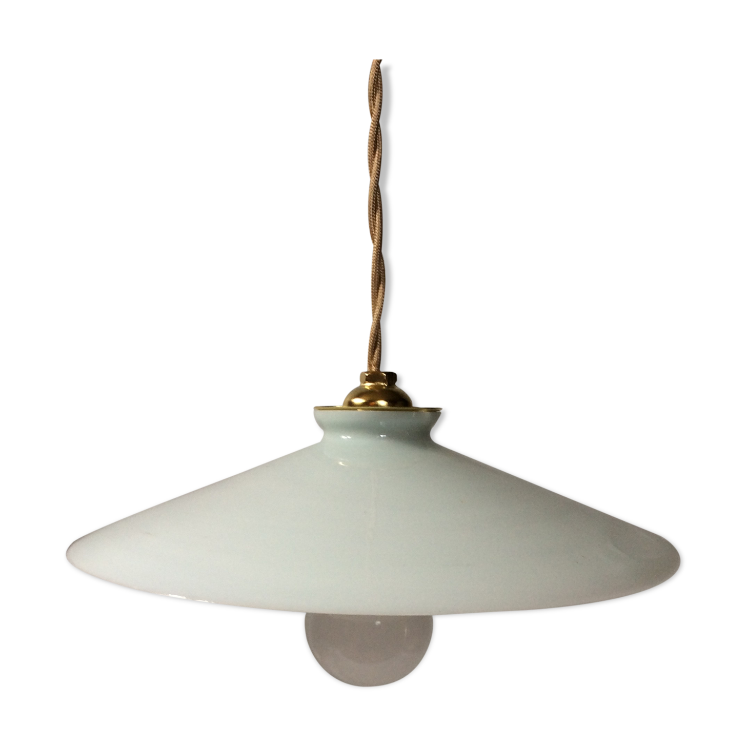 Vintage opaline hanging lamp