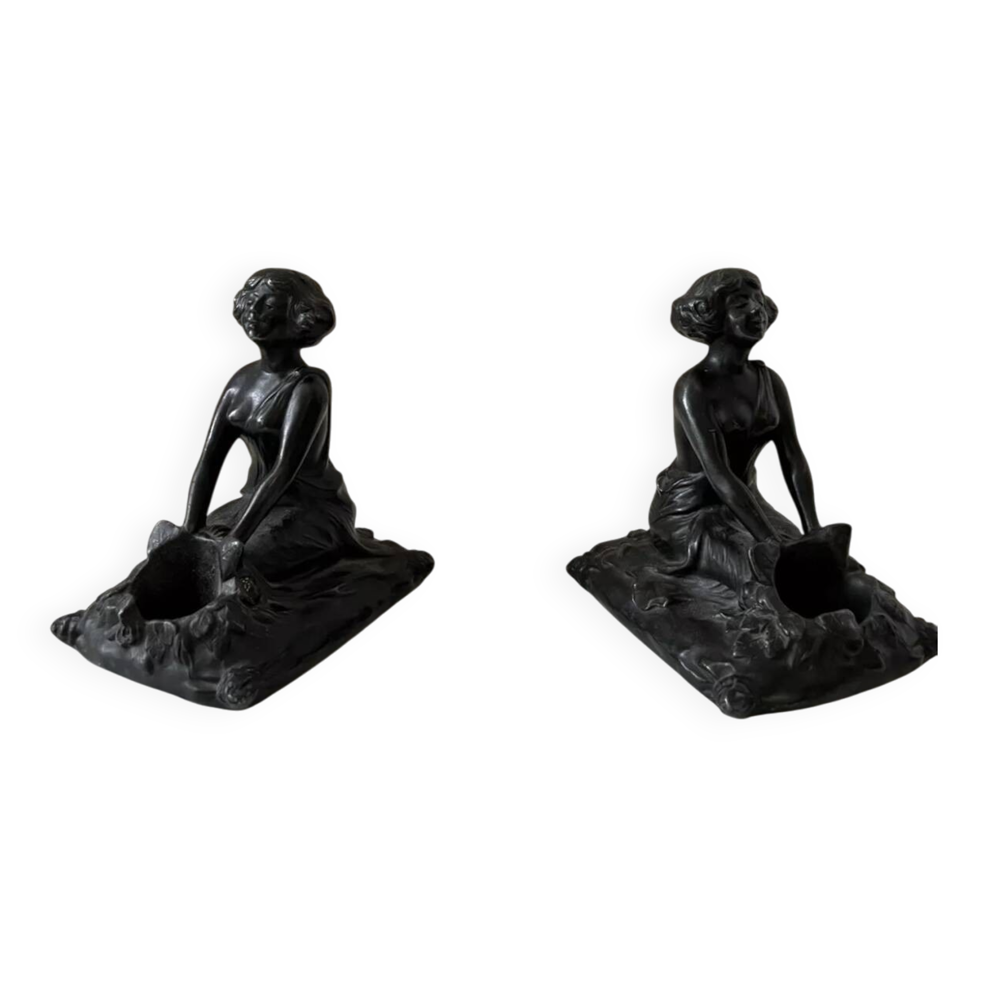 Serre-livres Art nouveau régule Femme orient 1900