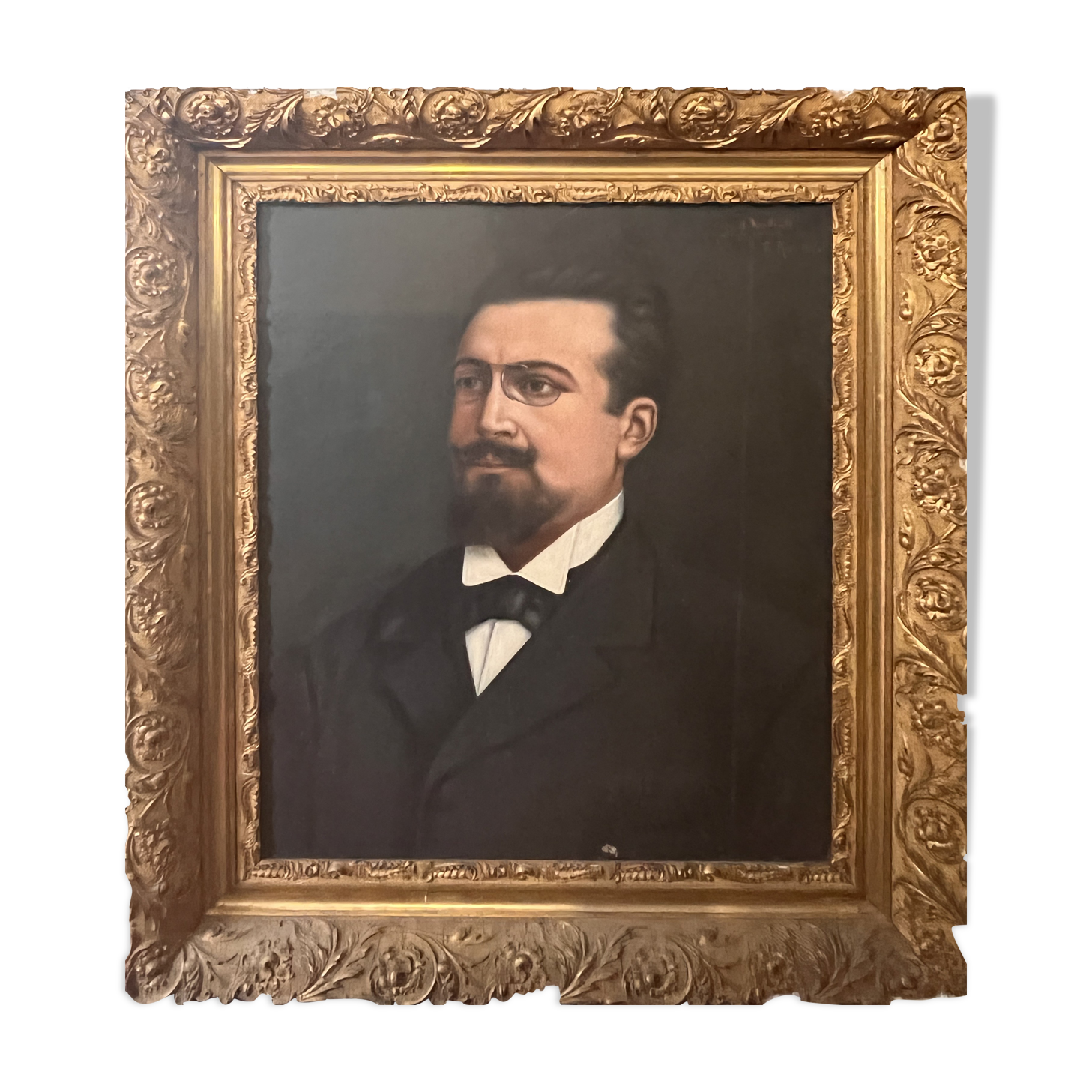 Oil on canvas of a man