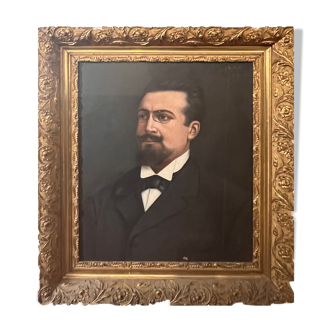 Oil on canvas of a man