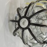 Vintage blown glass lantern suspension in Venetian style, evoking the