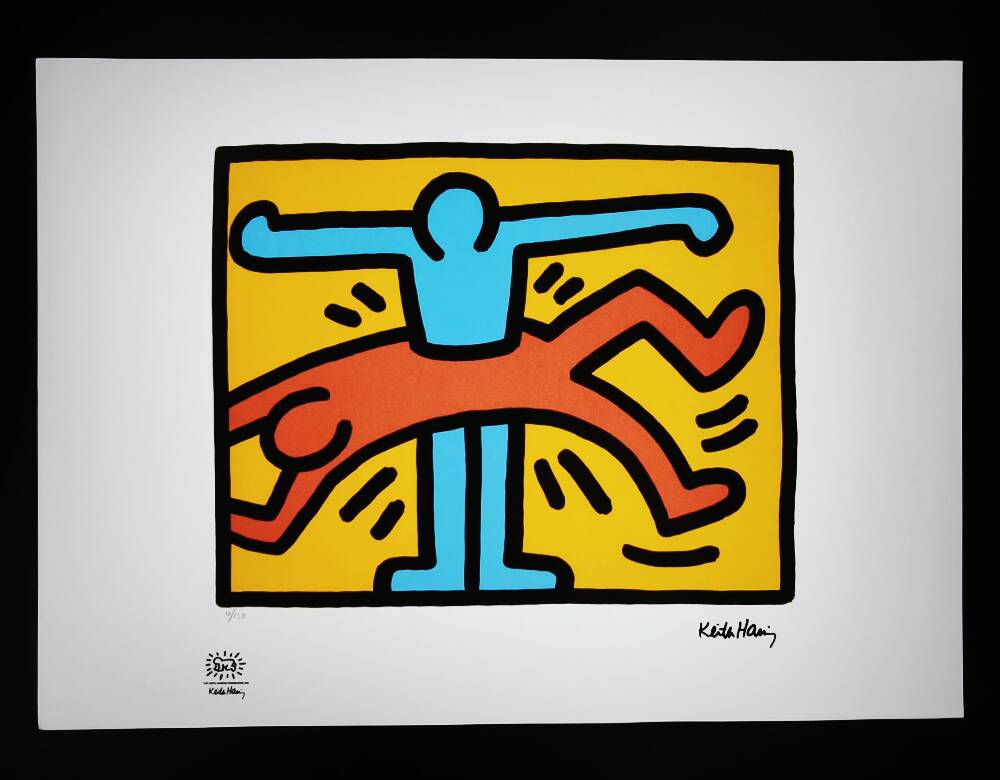 Keith Haring Limited Edition Lithograph, Numbered in Pencil, 1990s