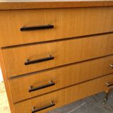Natural mahogany desk 1960s