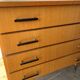 Natural mahogany desk 1960s