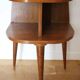 Tripod bedside table veneered in oak, 1950.