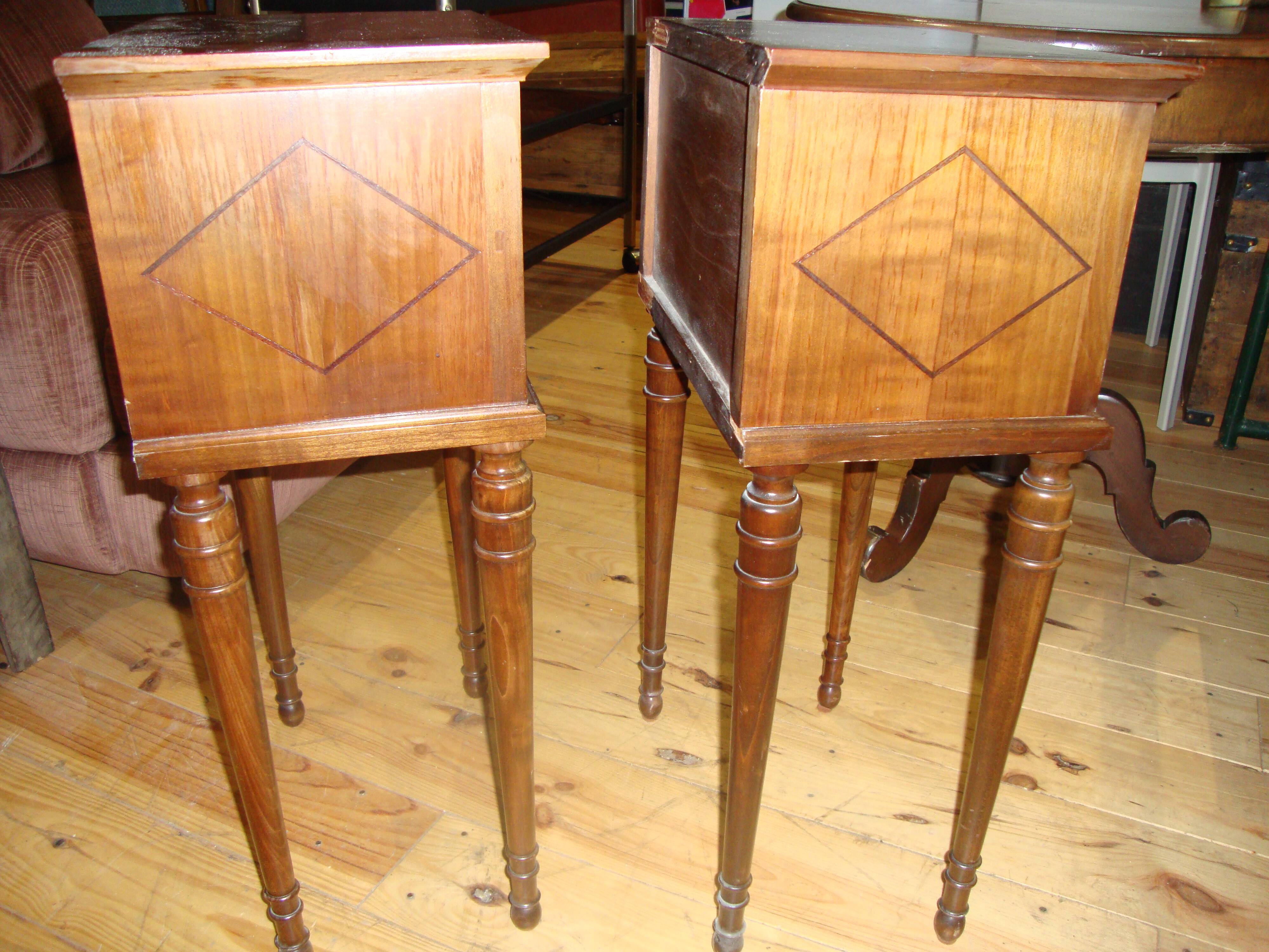 Board-style bedside tables